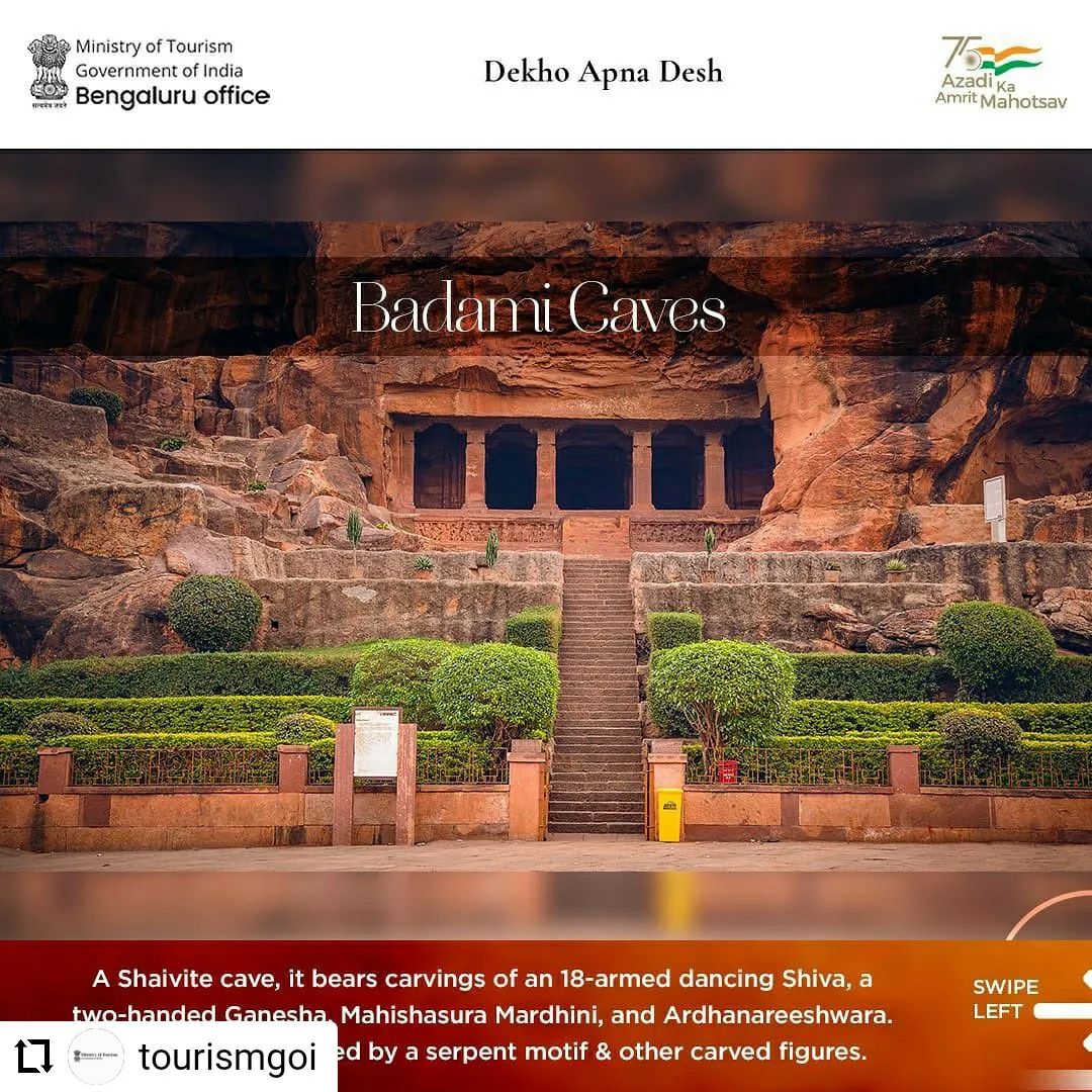 #Repost @tourismgoi
...
#Repost @indiatourism_bengaluru 

Explore ancient architectural wonders in the rocky mountains of Bagalkot district in northern Karnataka. The famed rock-cut Badami Caves is a complex of Hindu and Jain cave temples, iconic remnants of the Chalukya dynasty that ruled from 540 AD and 757 AD

#DekhoApnaDesh

@gkishanreddyofficial @kishan_reddy_office_official @shripadyessonaik @ajaybhattuk @indiatourism_bengaluru @karnatakaworld @amritmahotsav @pibindia @incredibleindia