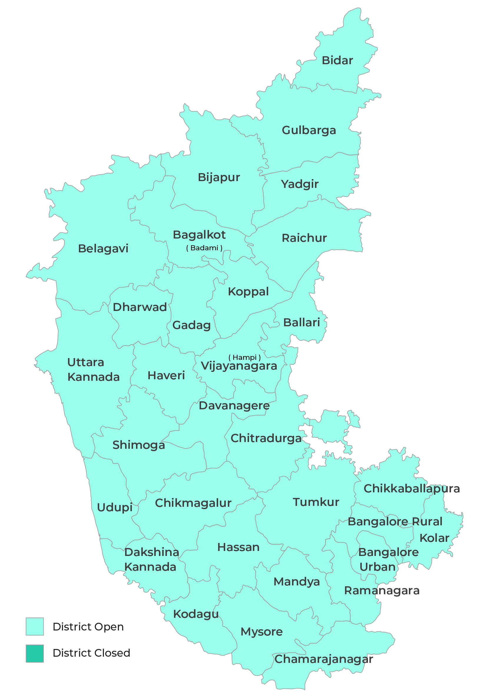 karnataka Tourism Map